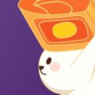 a cartoon drawing of a rabbit